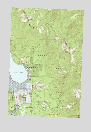 Swan Lake, MT USGS Topographic Map