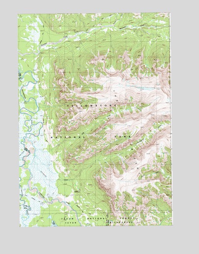 The Trident, WY USGS Topographic Map