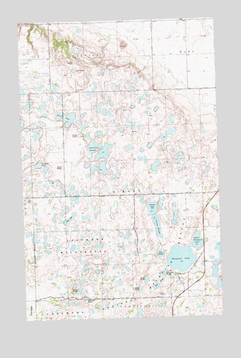 Thompson Lake, ND USGS Topographic Map