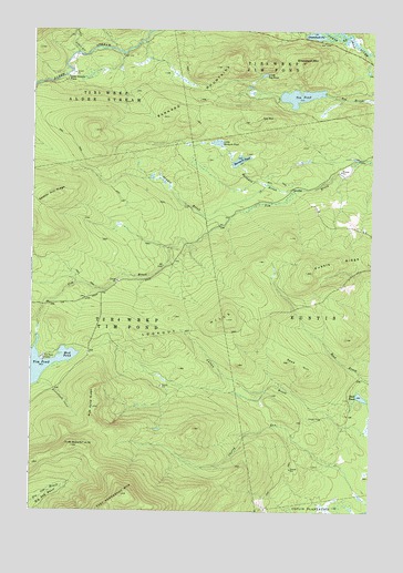 Tim Mountain, ME USGS Topographic Map