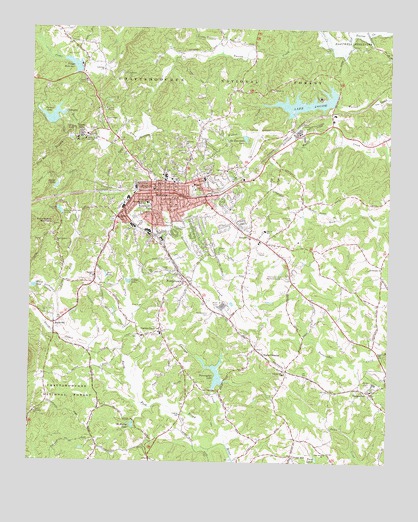 Toccoa, GA USGS Topographic Map