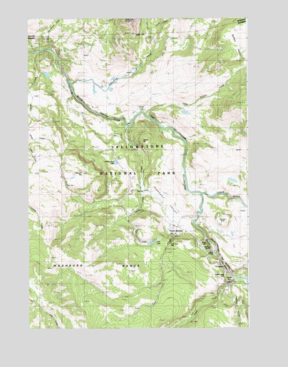 Tower Junction, WY USGS Topographic Map