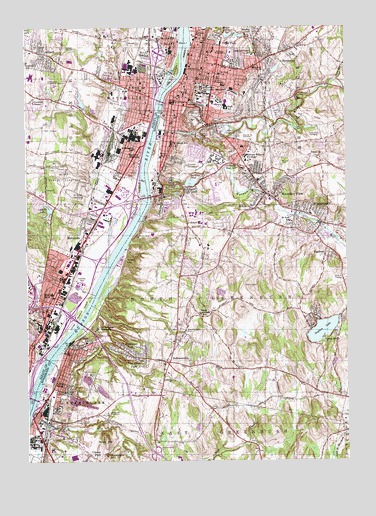 Troy South, NY USGS Topographic Map