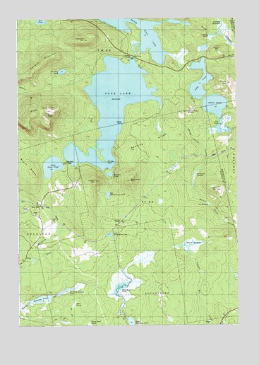 Tunk Lake, ME USGS Topographic Map