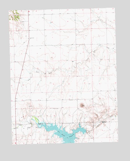 Two Buttes Reservoir, CO USGS Topographic Map