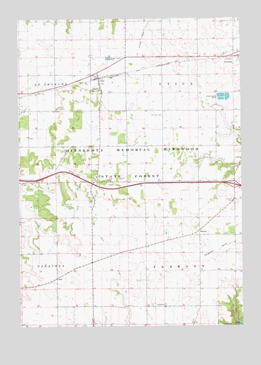 Utica, MN USGS Topographic Map