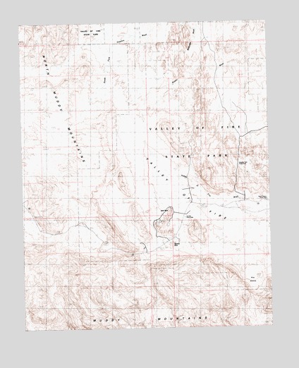 Valley of Fire West, NV USGS Topographic Map