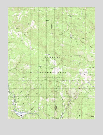 Van Arsdale Reservoir, CA USGS Topographic Map