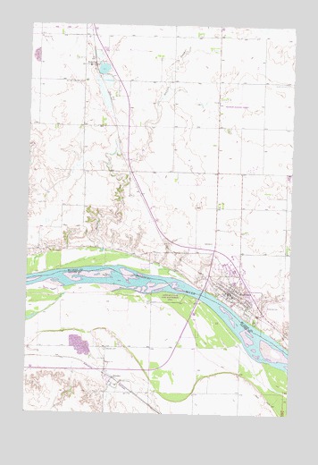 Washburn, ND USGS Topographic Map