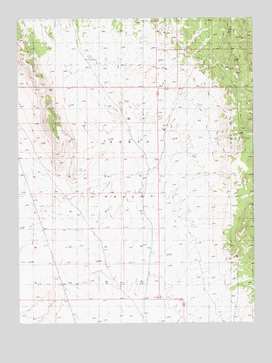West of Whistler Mountain, NV USGS Topographic Map