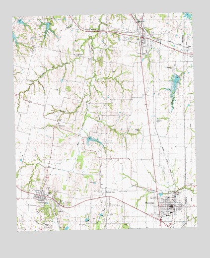 Whitewright, TX USGS Topographic Map