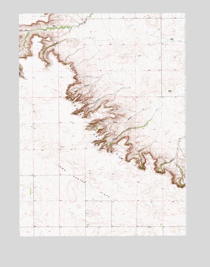 Y B O Canyon, WY USGS Topographic Map