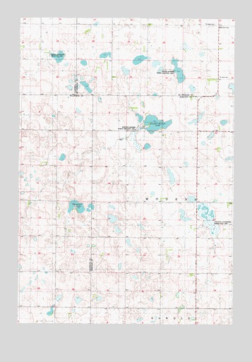 Bowdle-Hosmer Lake, SD USGS Topographic Map