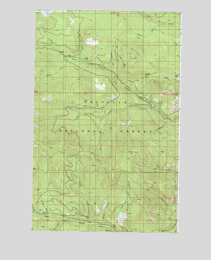 Bulldog Mountain, WA USGS Topographic Map