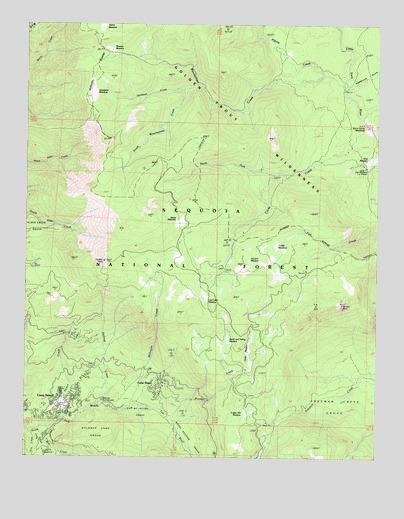 Camp Nelson, CA USGS Topographic Map