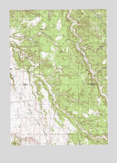 Dry Draw, WY USGS Topographic Map