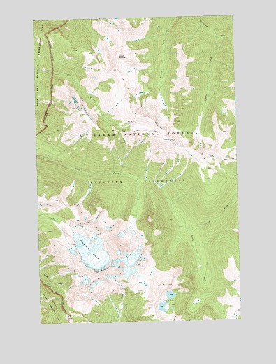 Jack Mountain, WA USGS Topographic Map