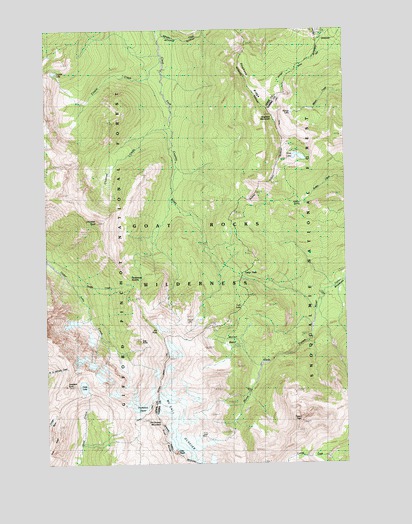 Old Snowy Mountain, WA USGS Topographic Map
