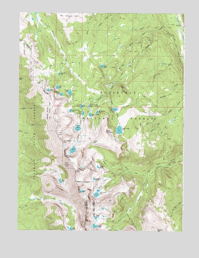 Rawah Lakes, CO USGS Topographic Map