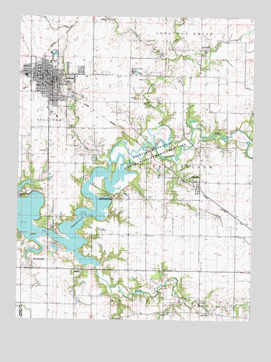 Sullivan, IL USGS Topographic Map