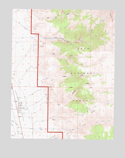 Chalfant Valley, CA USGS Topographic Map