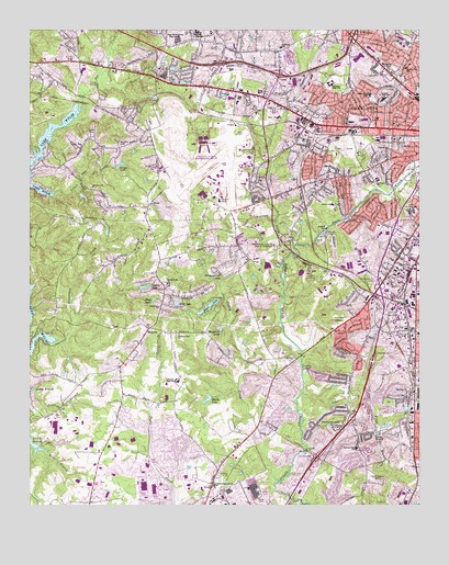 Charlotte West, NC USGS Topographic Map