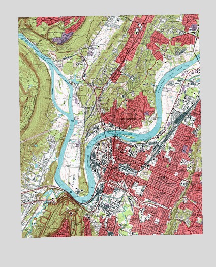 Chattanooga, TN USGS Topographic Map