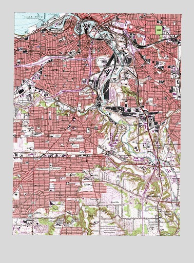 Cleveland South, OH USGS Topographic Map