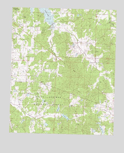 Coker Lake, MS USGS Topographic Map