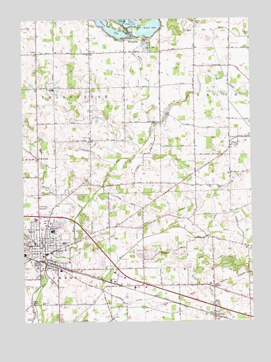 Columbia City, IN USGS Topographic Map