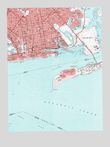Coney Island, NY USGS Topographic Map