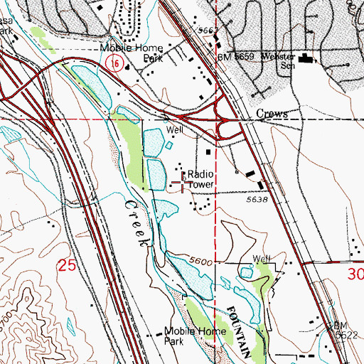 topographical map of colorado. Topographic Map of KWYD-AM