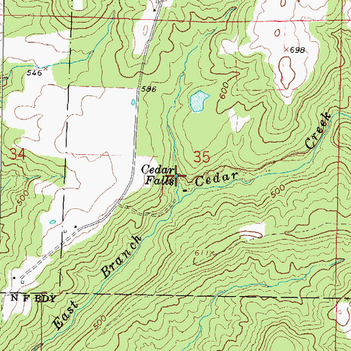 topographical maps of illinois. Topographic Map of Cedar Falls