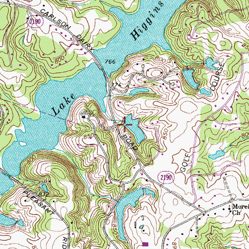 Topographic Map of Ski Lake Dam, NC
