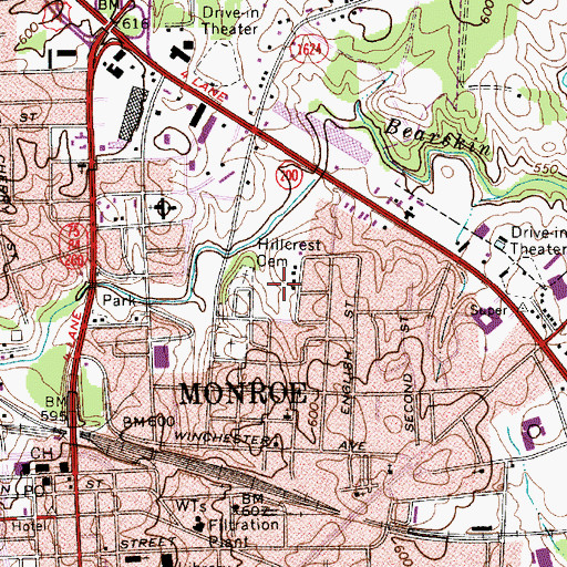Topographic Map of Creft Park, NC