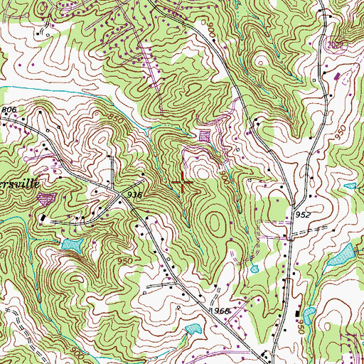 Topographic Map of Kimberly Acres, NC