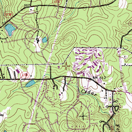 Topographic Map of Coventry, NC