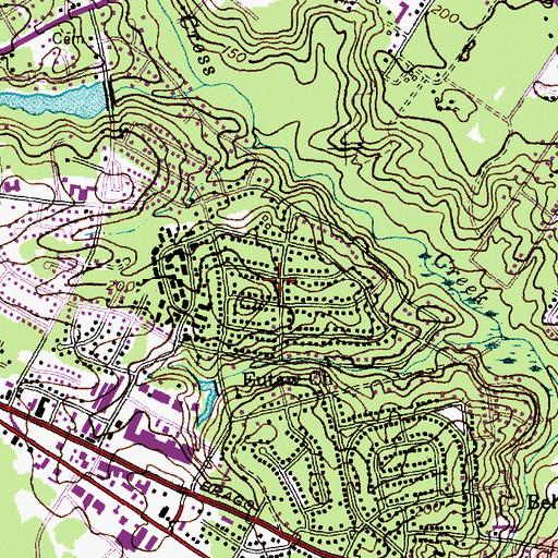 Topographic Map of Greenwood Homes, NC
