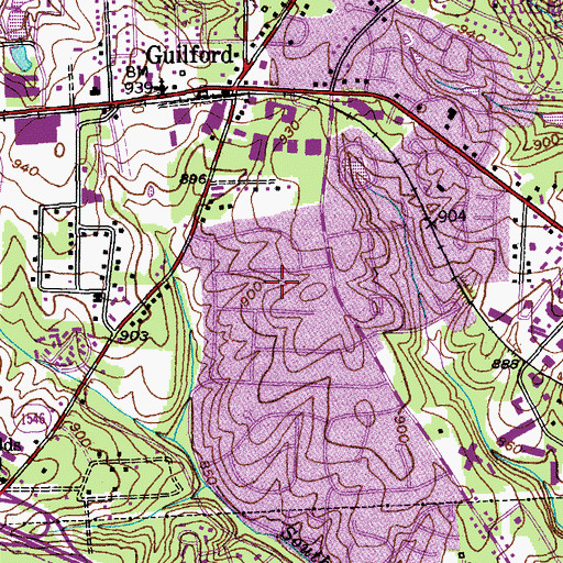 Topographic Map of Friendswood, NC