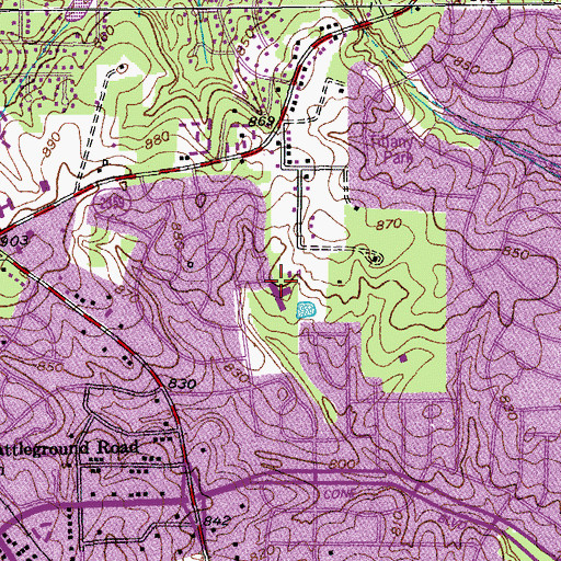 Topographic Map of Joyner Elementary School, NC