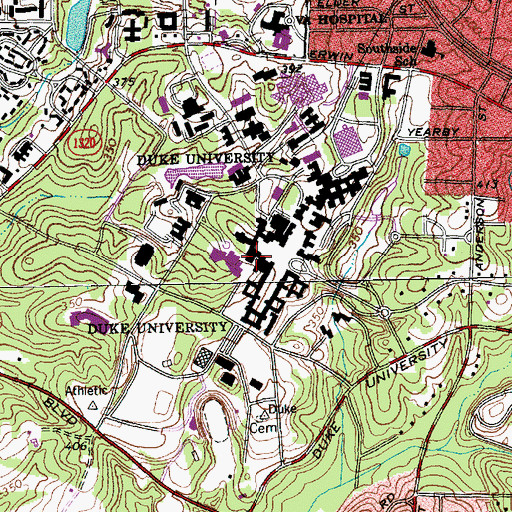 Topographic Map of Page Auditorium, NC