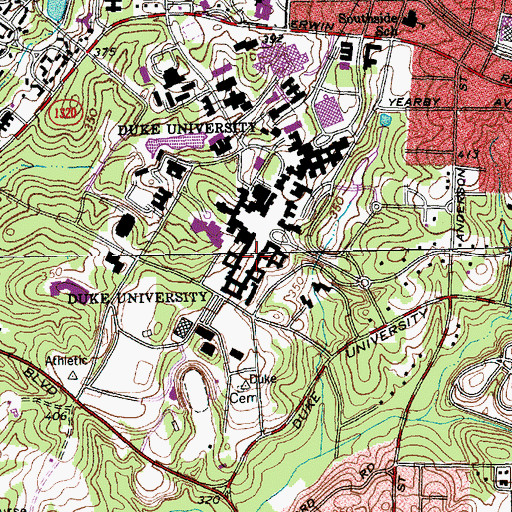 Topographic Map of Clock Tower Court, NC