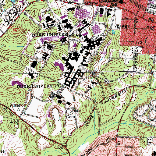 Topographic Map of Craven Quadrangle, NC