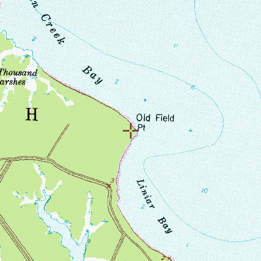 Topographic Map of Old Field Point, NC