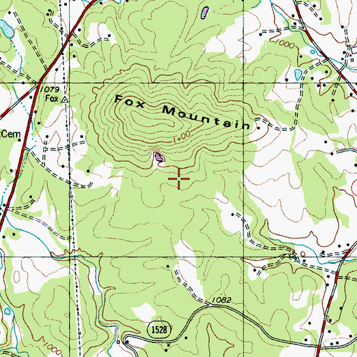 Topographic Map of Polk County, NC