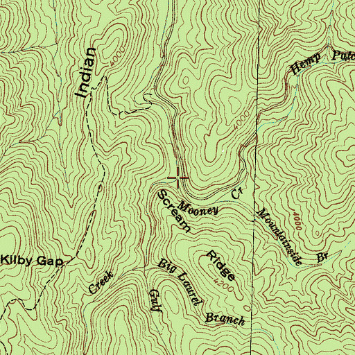 Topographic Map of Hemp Patch Branch, NC