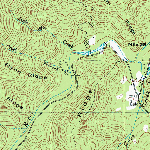 Topographic Map of Setrock Creek, NC
