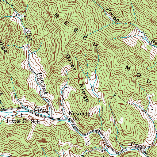 Topographic Map of Brier Ridge, NC