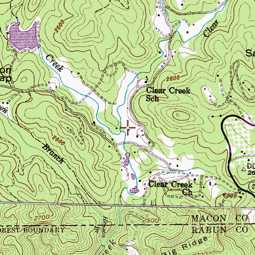 Topographic Map of Brooks Creek, NC