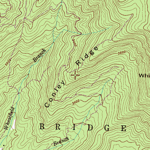 Topographic Map of Conley Ridge, NC